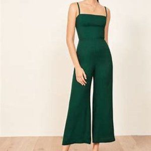 Reformation Guatemala Jumpsuit, Emerald Green, 6